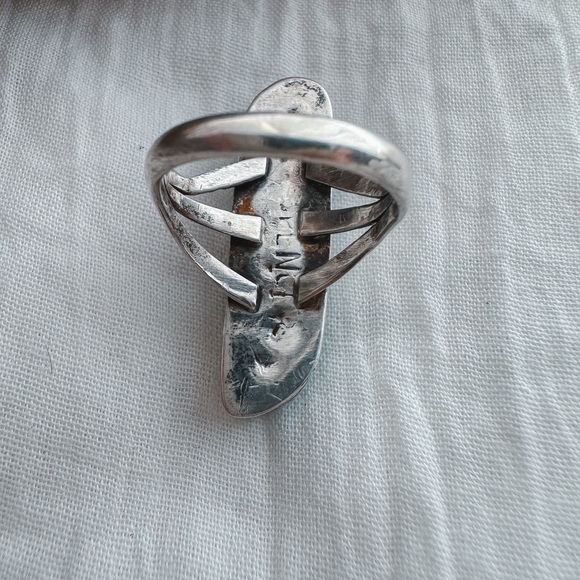 Vintage size 6.75 turquoise ring - Picture 4 of 4